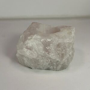 Natural Rose Quartz Crystal Votive Candle Holder Gemstone Home Decor